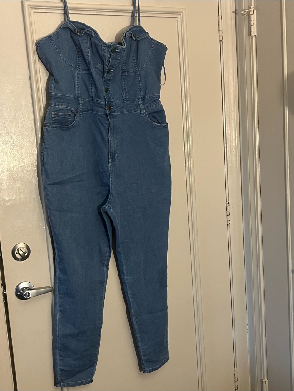Fashion Nova Light Blue Denim Top
